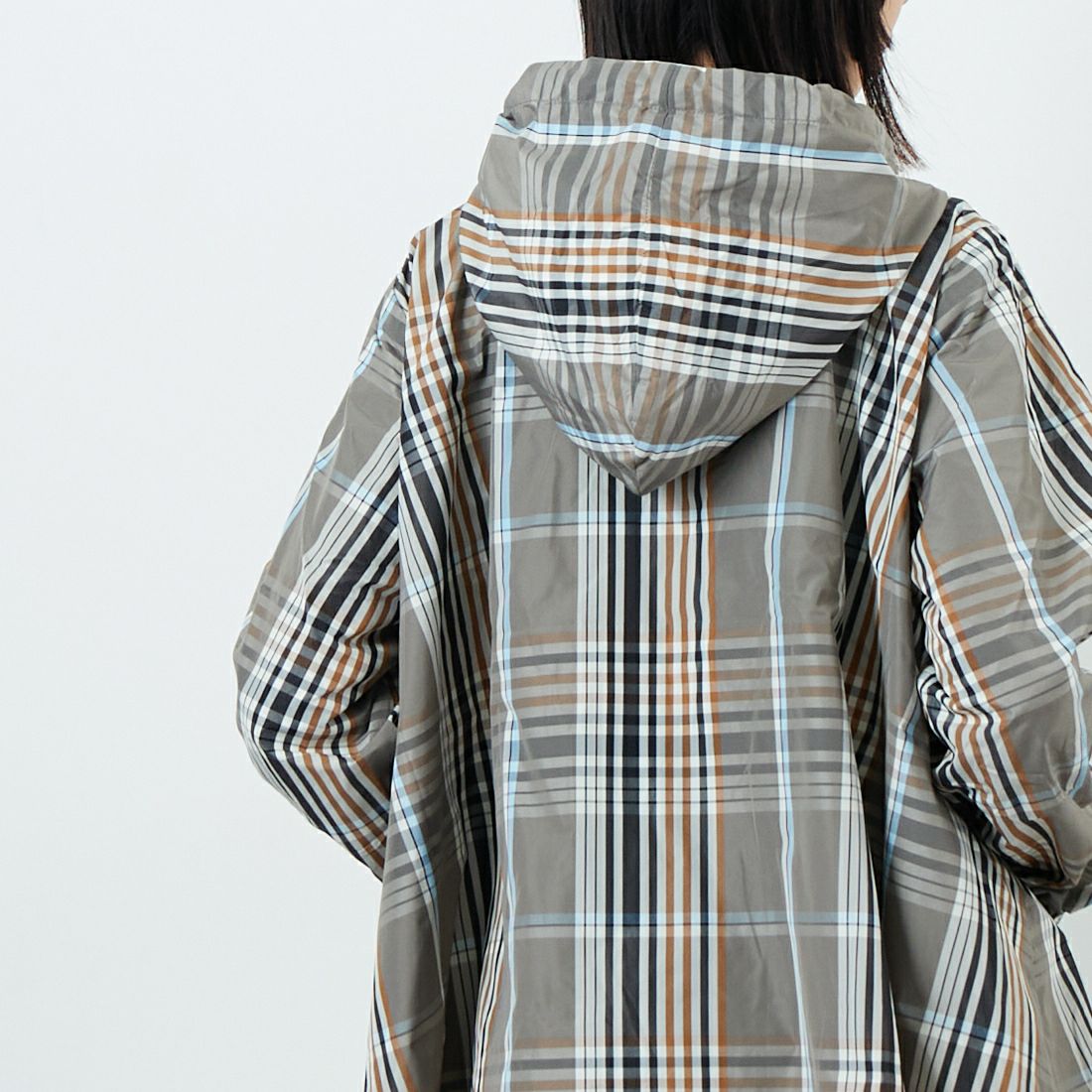 Kelen [ケレン] チェックフーディジャケット [LKL24FJK2037] BEG BROWN &&モデル身長：162cm 着用サイズ：M&&