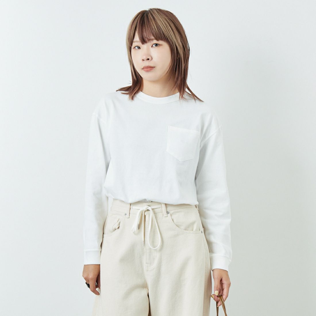 OW OFF WHI&&モデル身長：167cm 着用サイズ：WS&&