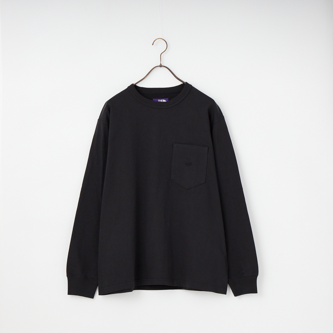 THE NORTH FACE PURPLE LABEL [ザ ノースフェイス パープルレーベル] 8オンスフィールド ロングスリーブポケットTシャツ [N25FT063] AH ASPHALT &&モデル身長：179cm 着用サイズ：M&&