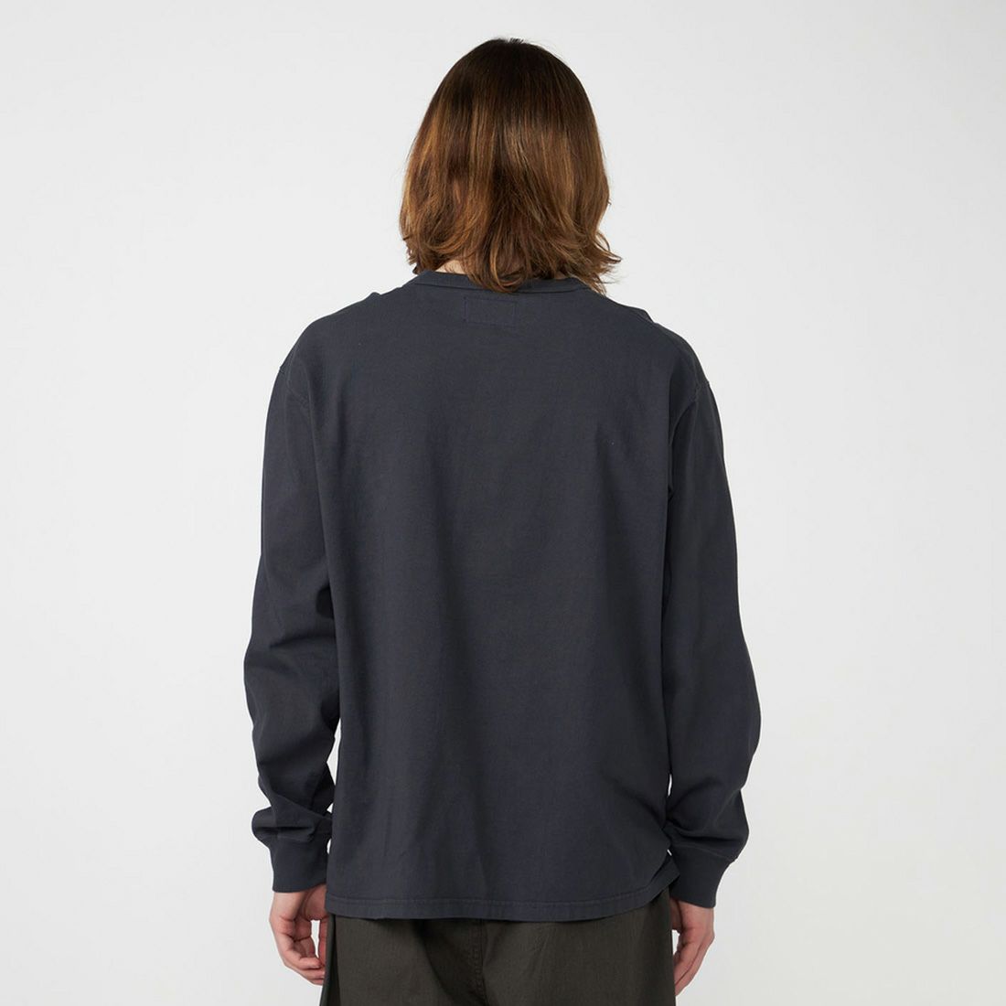 THE NORTH FACE PURPLE LABEL [ザ ノースフェイス パープルレーベル] 8オンスフィールド ロングスリーブポケットTシャツ [N25FT063] AH ASPHALT &&モデル身長：179cm 着用サイズ：M&&