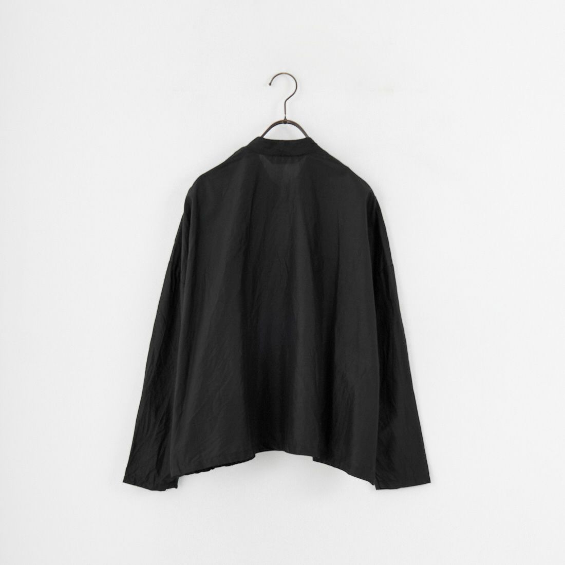 mizuiro ind [ミズイロインド] レーススタンドカラーワイドシャツ [1-239005] 99 BLACK