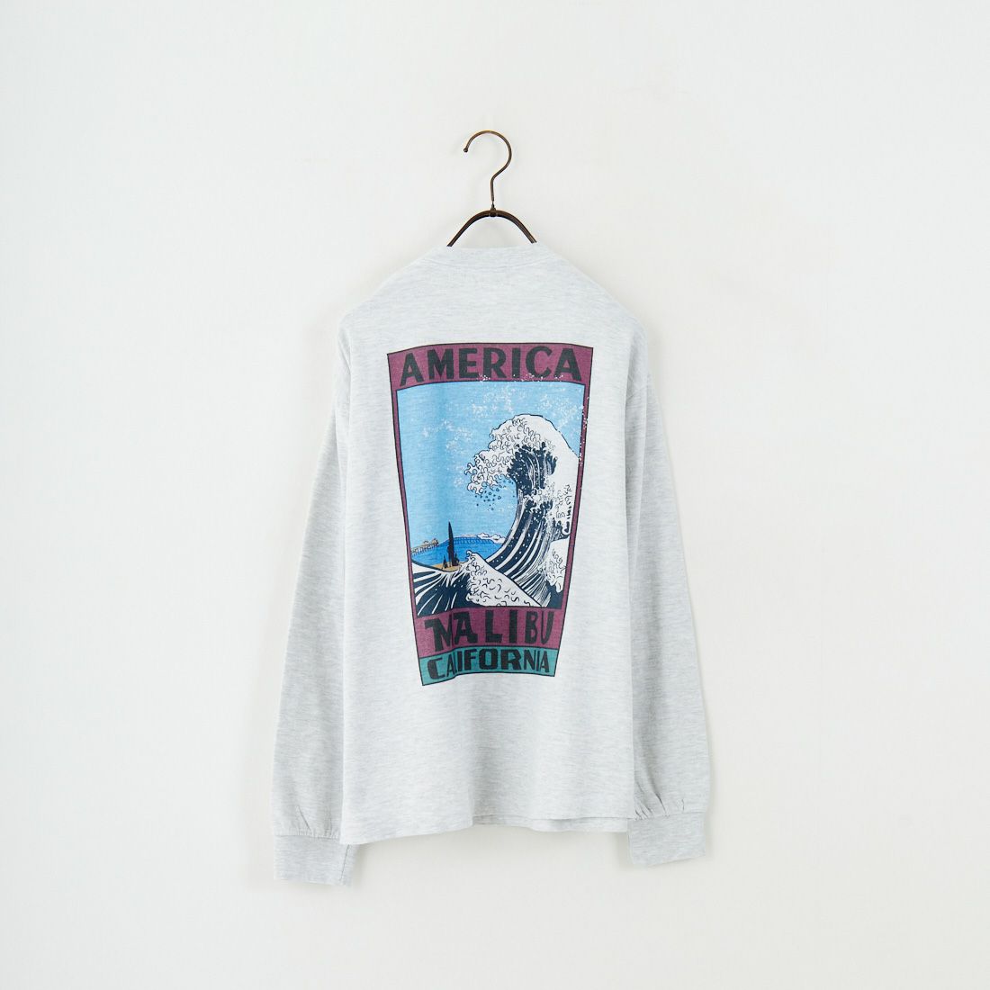 ILL ONE EIGHTY [イル ワンエイティ] アメリカンウェーブ ロングスリーブTシャツ [ILL252-02B] WHT HEATHE