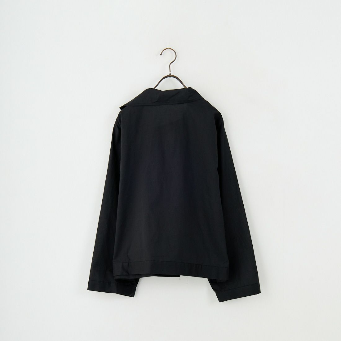 mizuiro ind [ミズイロインド] リブハイネックカラープルオーバー [3-230105] 99 BLACK