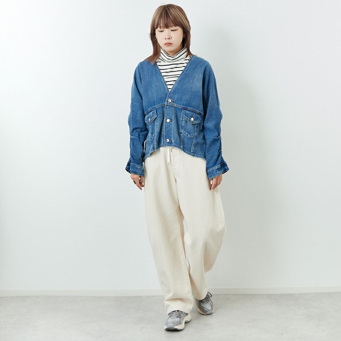 ANTGAUGE [アントゲージ] カーデGジャン [AA717] 36 ﾕｰｽﾞﾄﾞ &&モデル身長：167cm 着用サイズ：F&&