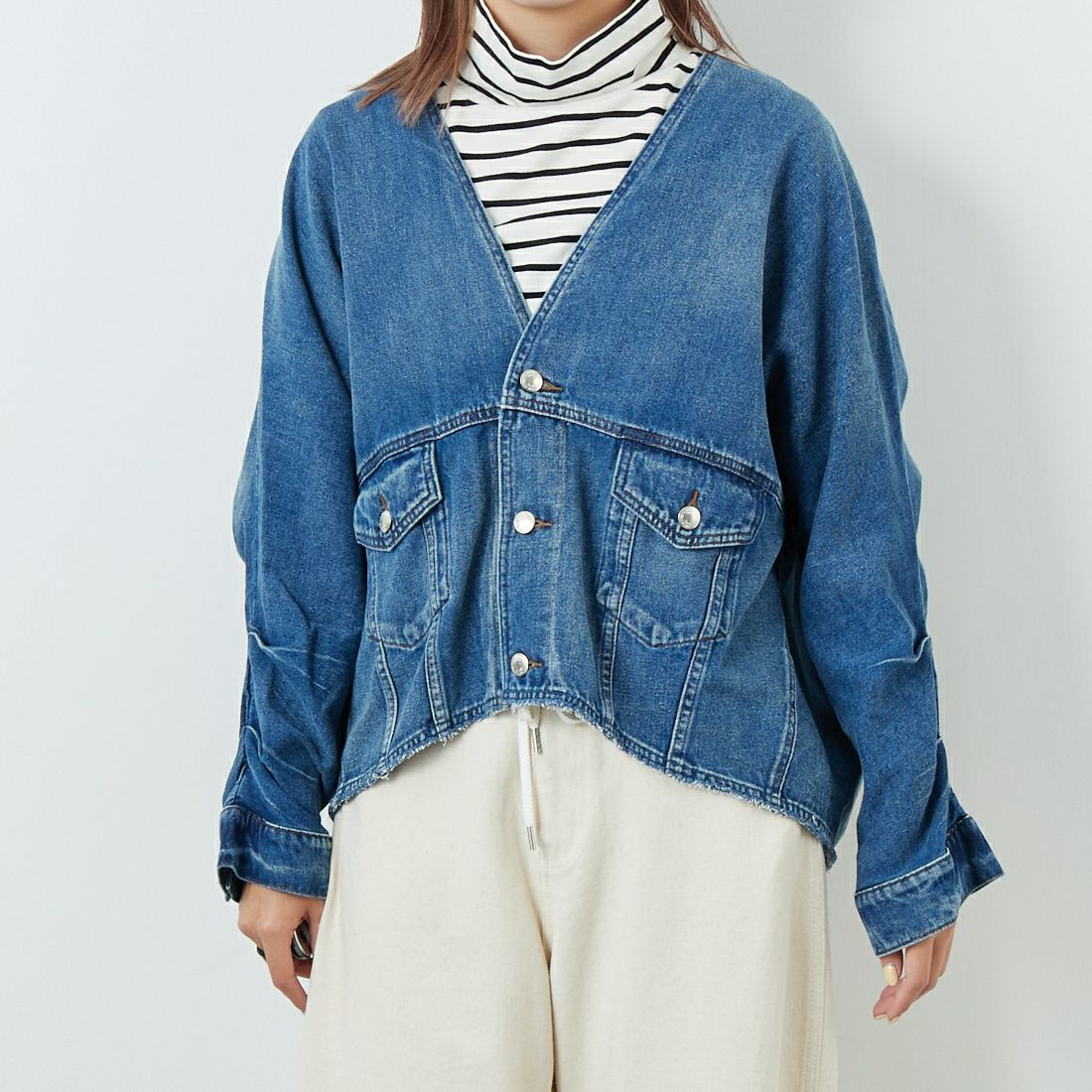 ANTGAUGE [アントゲージ] カーデGジャン [AA717] 36 ﾕｰｽﾞﾄﾞ &&モデル身長：167cm 着用サイズ：F&&