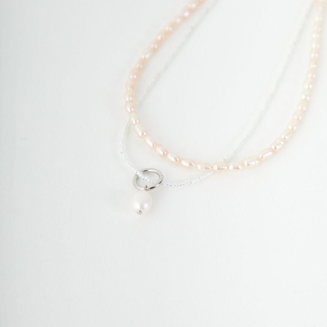 STELLA CIFFON [ステラシフォン] 淡水パールコンビネーションネックレス [AST3-26N10] 00 SILVER