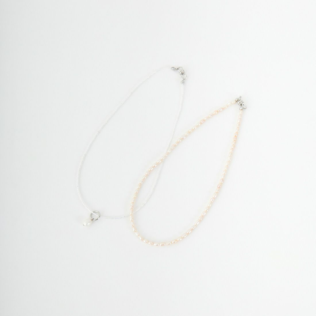 STELLA CIFFON [ステラシフォン] 淡水パールコンビネーションネックレス [AST3-26N10] 00 SILVER