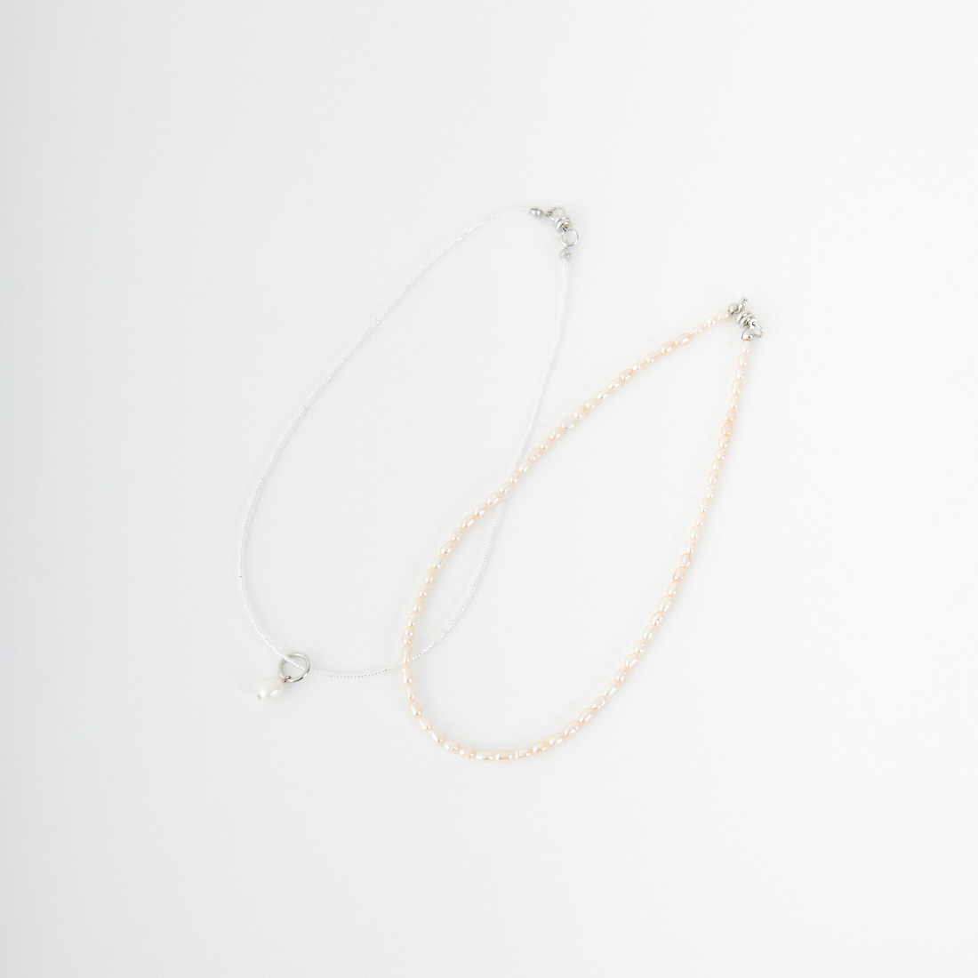 STELLA CIFFON [ステラシフォン] 淡水パールコンビネーションネックレス [AST3-26N10] 00 SILVER