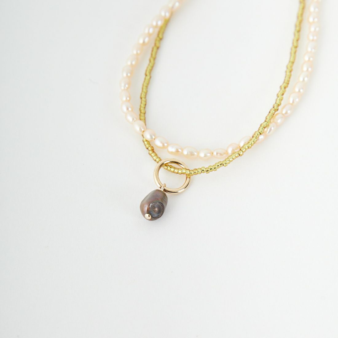 STELLA CIFFON [ステラシフォン] 淡水パールコンビネーションネックレス [AST3-26N10] 99 GOLD