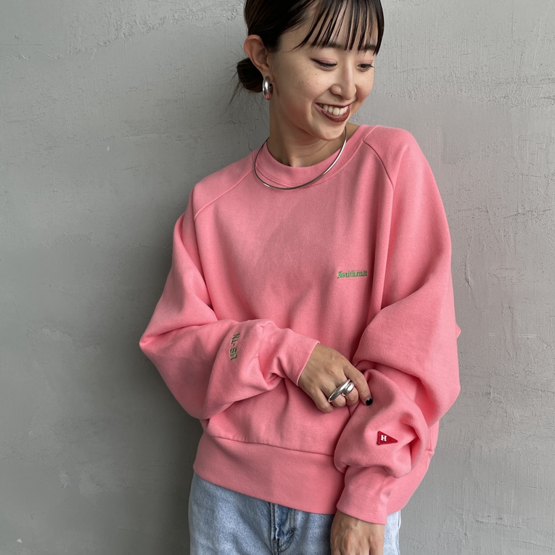 PINK&&モデル身長：150cm 着用サイズ：F&&