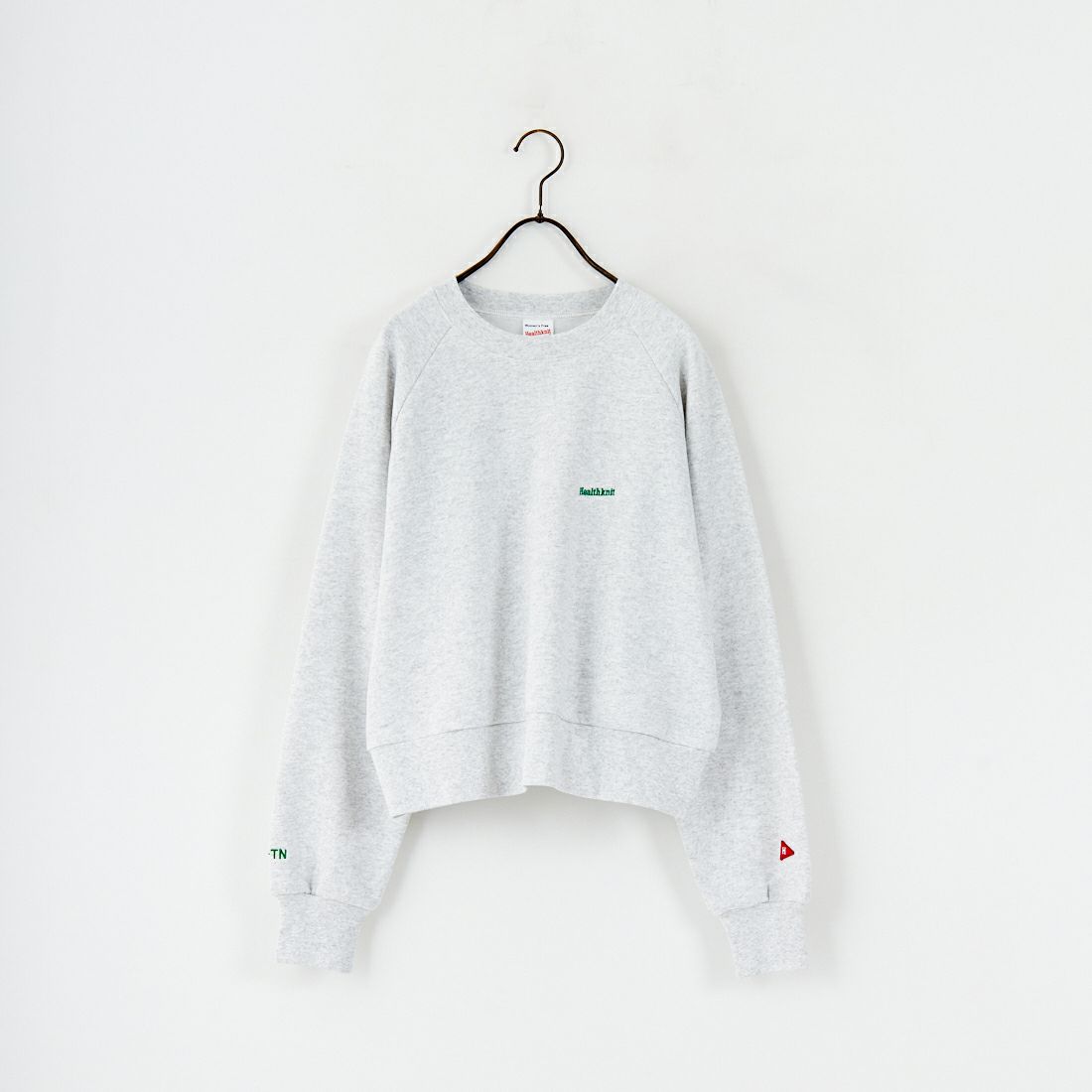 Health knit [ヘルスニット] 別注 ショート丈 クラシックラグランスリーブスウェット [HR25F-L269IN-JF] H.GRAY