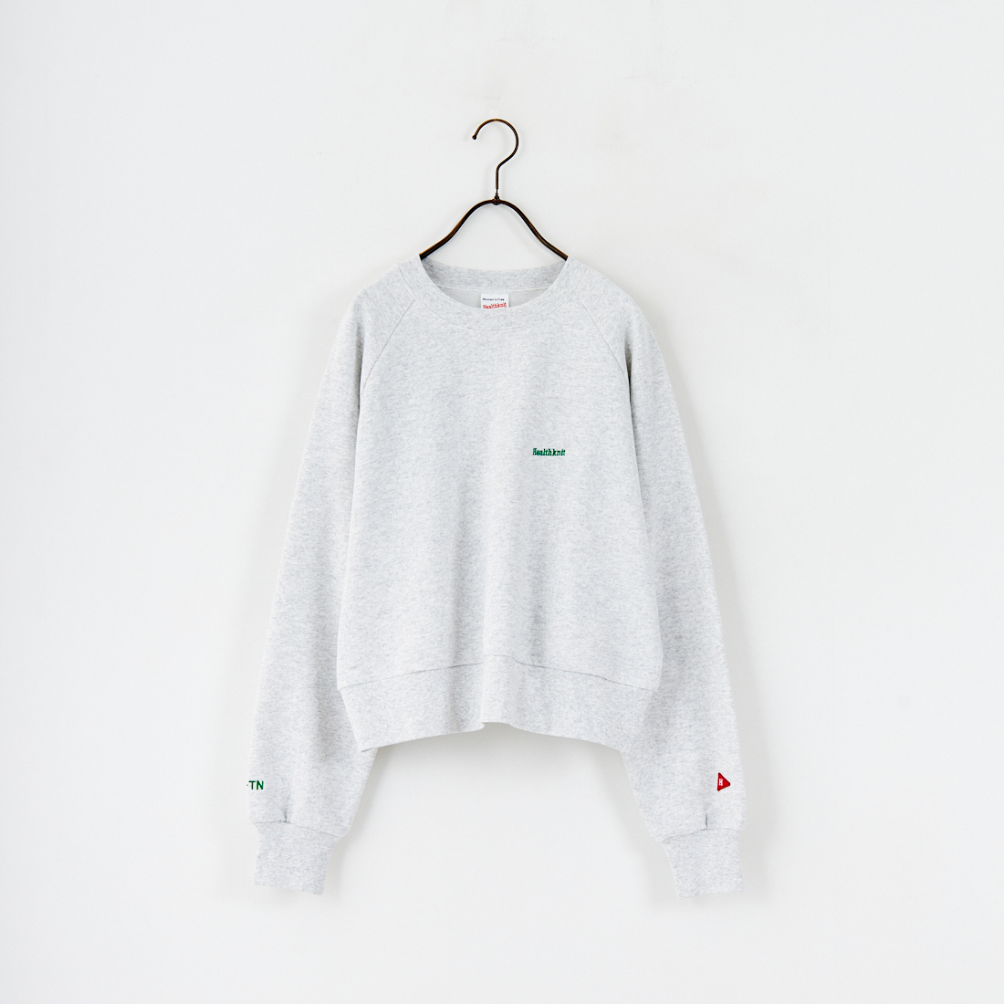 Health knit [ヘルスニット] 別注 ショート丈 クラシックラグランスリーブスウェット [HR25F-L269IN-JF] H.GRAY