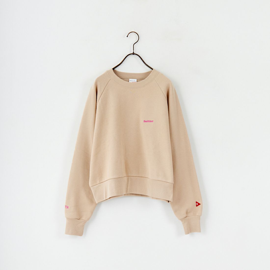 Health knit [ヘルスニット] 別注 ショート丈 クラシックラグランスリーブスウェット [HR25F-L269IN-JF] BEIGE