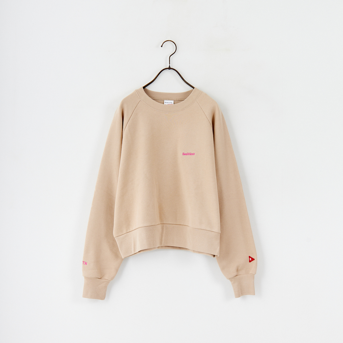 Health knit [ヘルスニット] 別注 ショート丈 クラシックラグランスリーブスウェット [HR25F-L269IN-JF] BEIGE