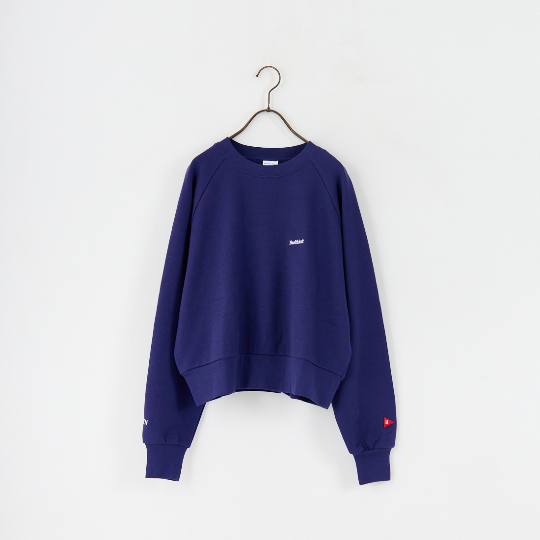 Health knit [ヘルスニット] 別注 ショート丈 クラシックラグランスリーブスウェット [HR25F-L269IN-JF] NAVY