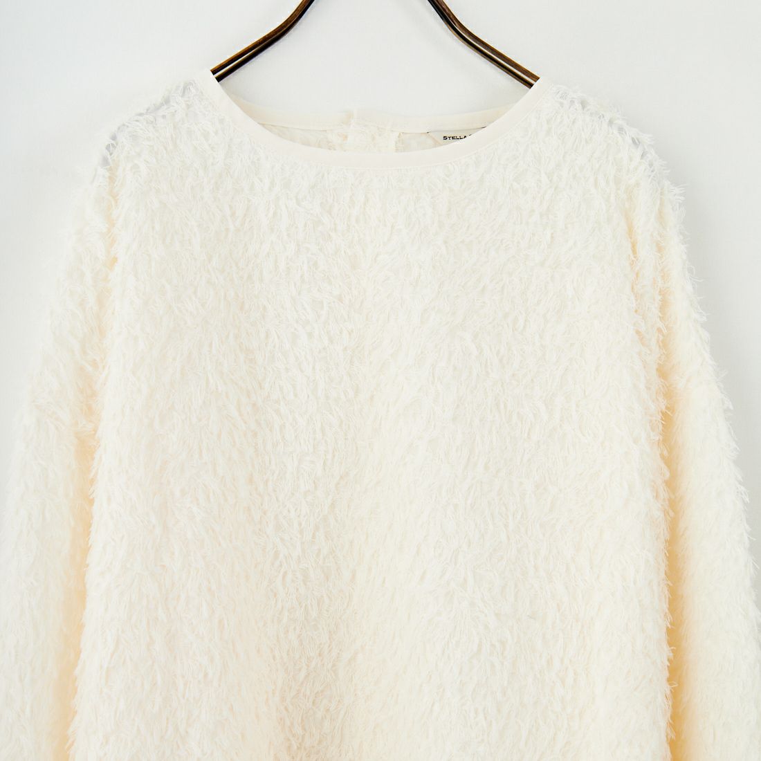 STELLA CIFFON [ステラシフォン] シアーカットジャガードブラウス [ST3-26406] 02 WHITE