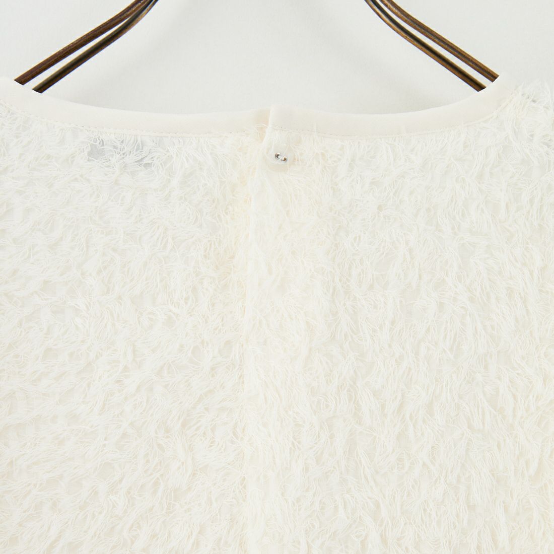 STELLA CIFFON [ステラシフォン] シアーカットジャガードブラウス [ST3-26406] 02 WHITE