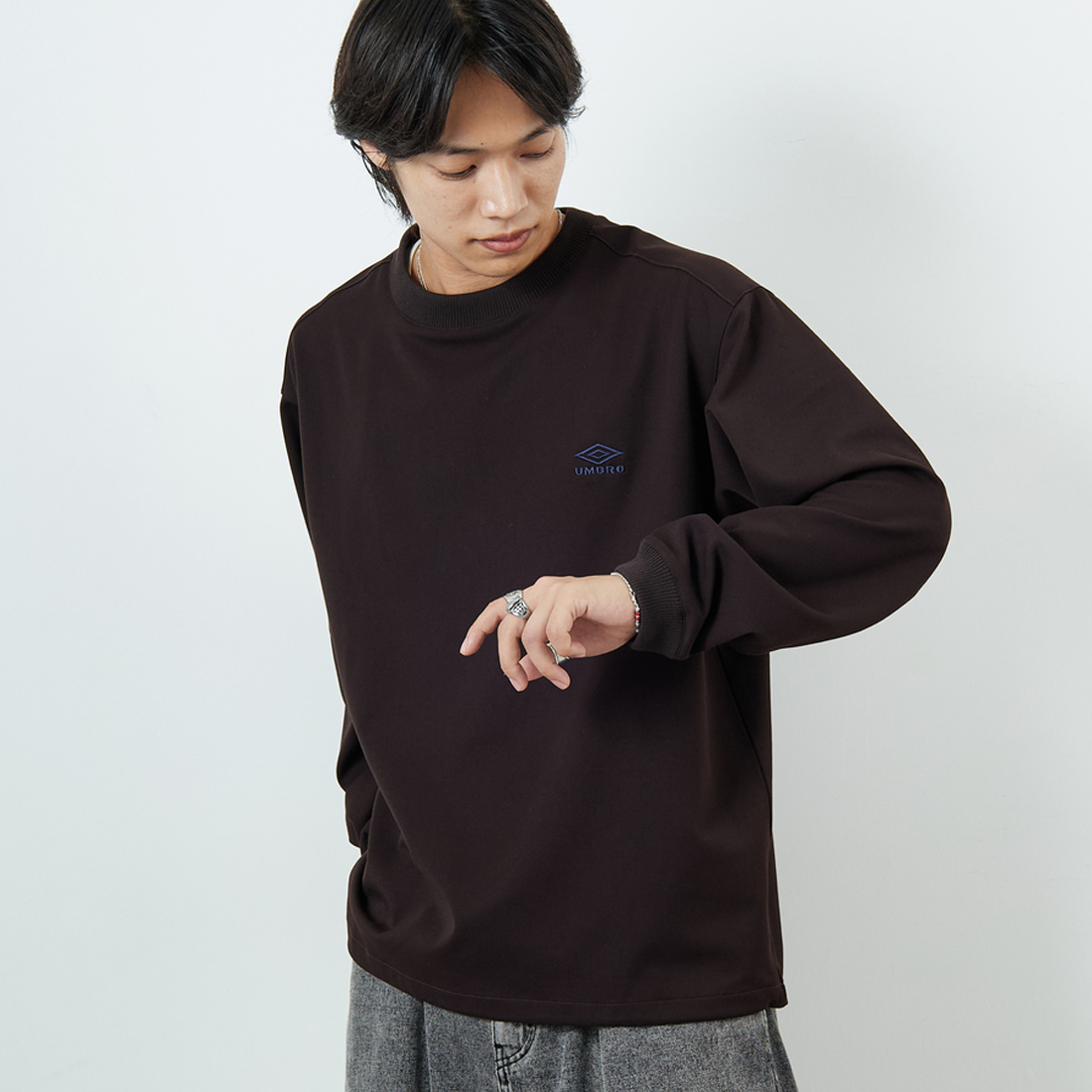 BROWN&&モデル身長：179cm 着用サイズ：L&&