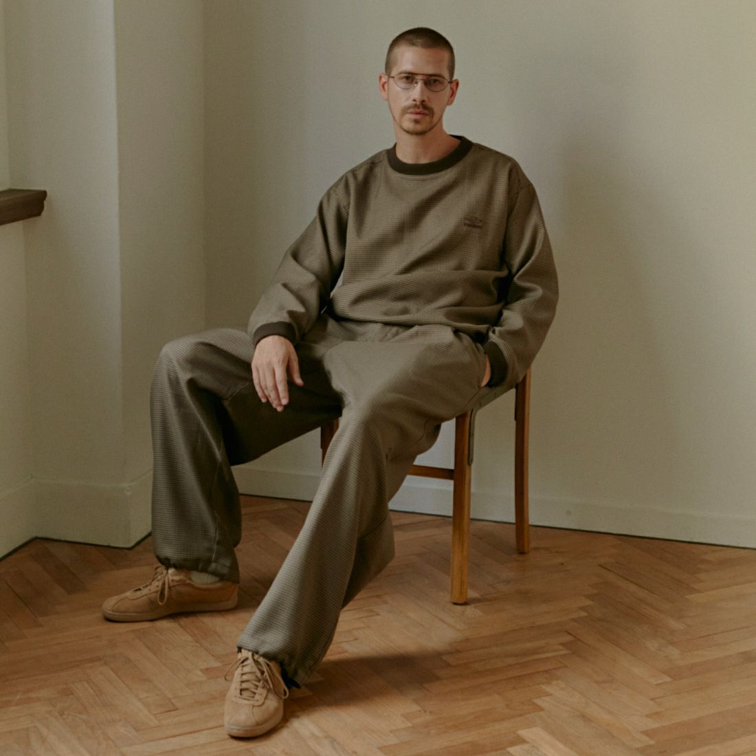 UMBRO [アンブロ] 別注 ワンポイント刺繍ロゴ ドローコードスウェット [KBT126-NK-PO2-MS-JF] CHECK