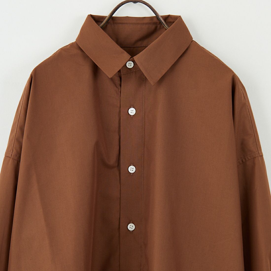 USINE [ユジーヌ] オーバーサイズドレスシャツ [IN1-SH-5] BROWN