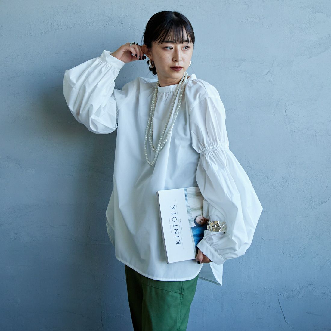 WHITE&&モデル身長：150cm 着用サイズ：F&&