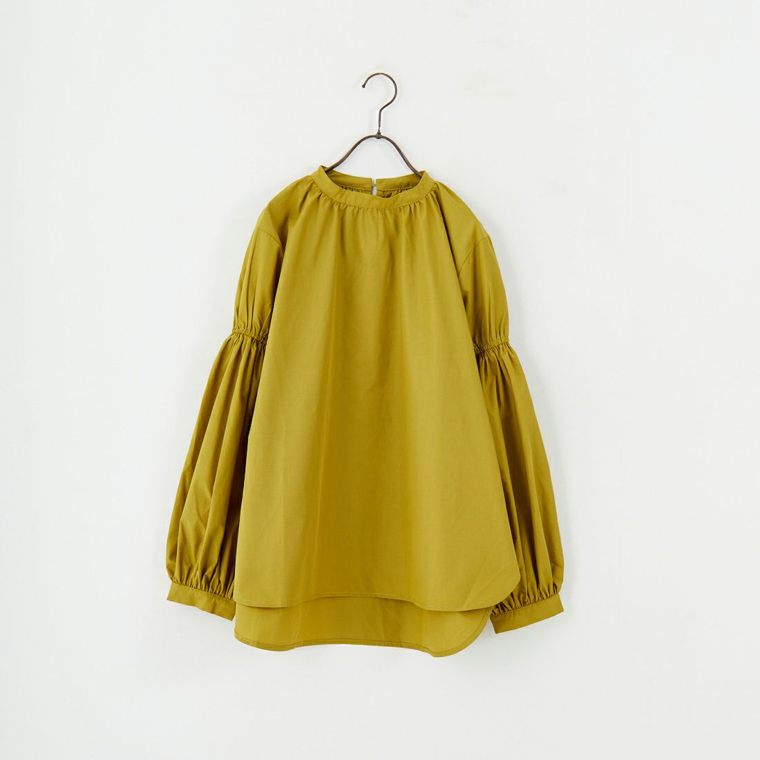 USINE [ユジーヌ] 袖ボリュームチュニックブラウス [IN2-SH-5] MUSTARD
