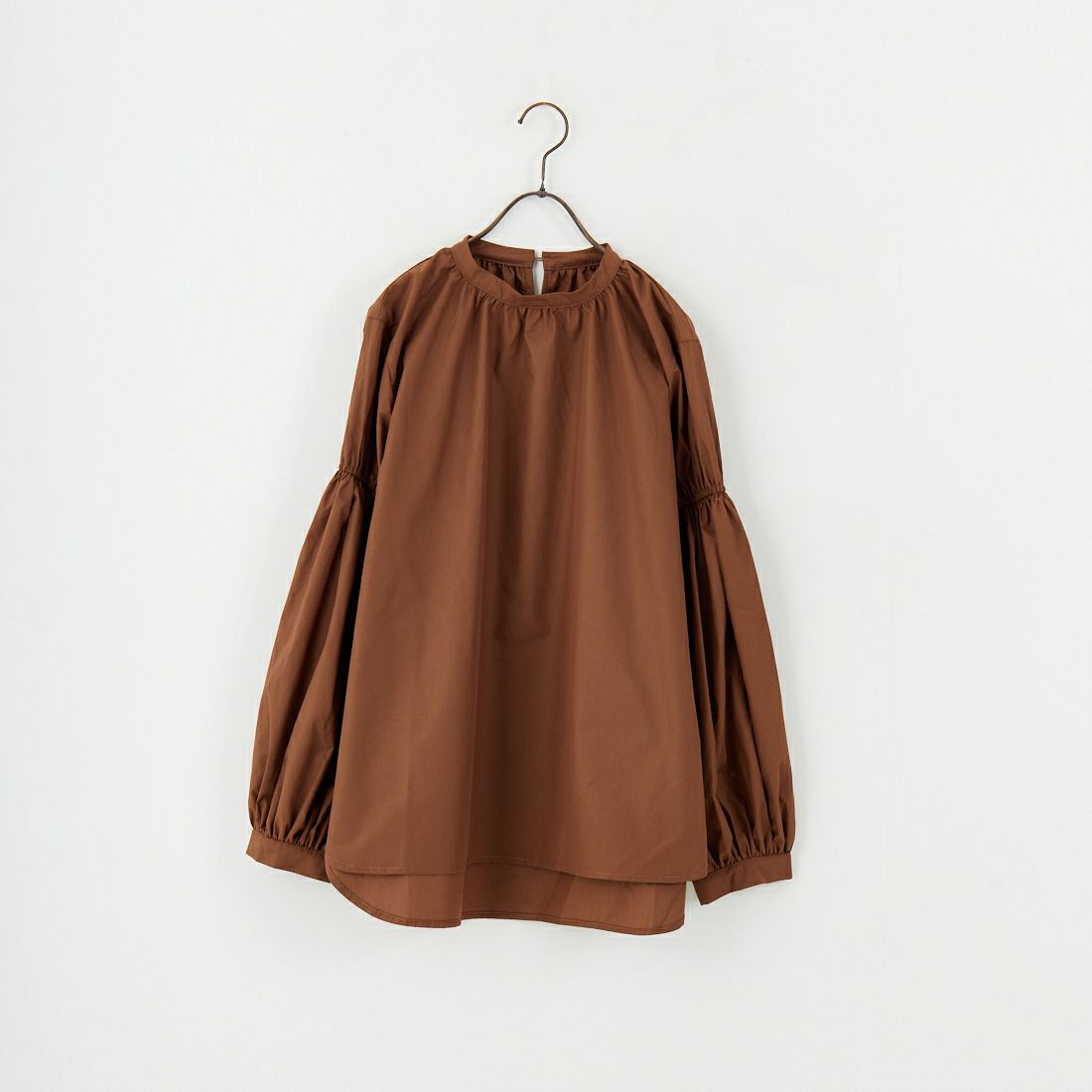 USINE [ユジーヌ] 袖ボリュームチュニックブラウス [IN2-SH-5] BROWN