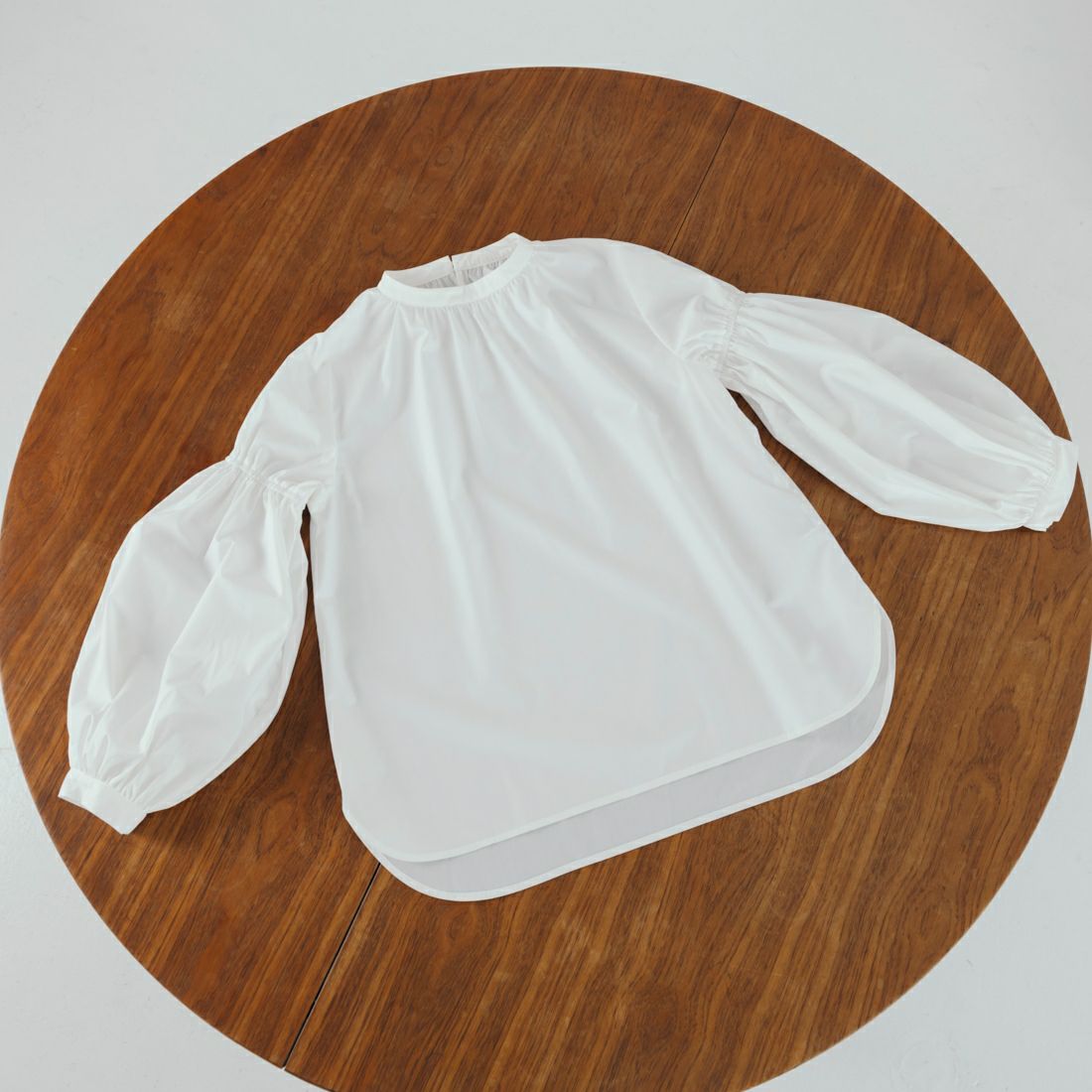 USINE [ユジーヌ] 袖ボリュームチュニックブラウス [IN2-SH-5] WHITE