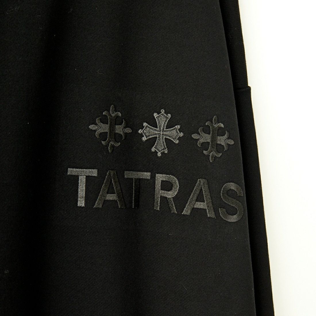 TATRAS タトラス クルーネック コットン ロゴ スウェット ブラック TATRAS - FIDASIO （フィダシオ） / ロゴ クルーネック 長袖