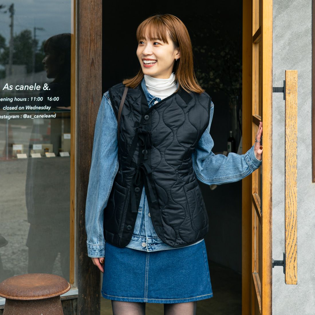 MILITARY [ミリタリー] 別注 フロントリボンキルティングベスト [T