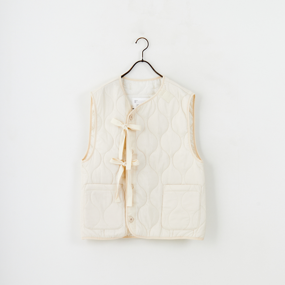 MILITARY [ミリタリー] 別注 フロントリボンキルティングベスト [T-24789000-JF] KHAKI