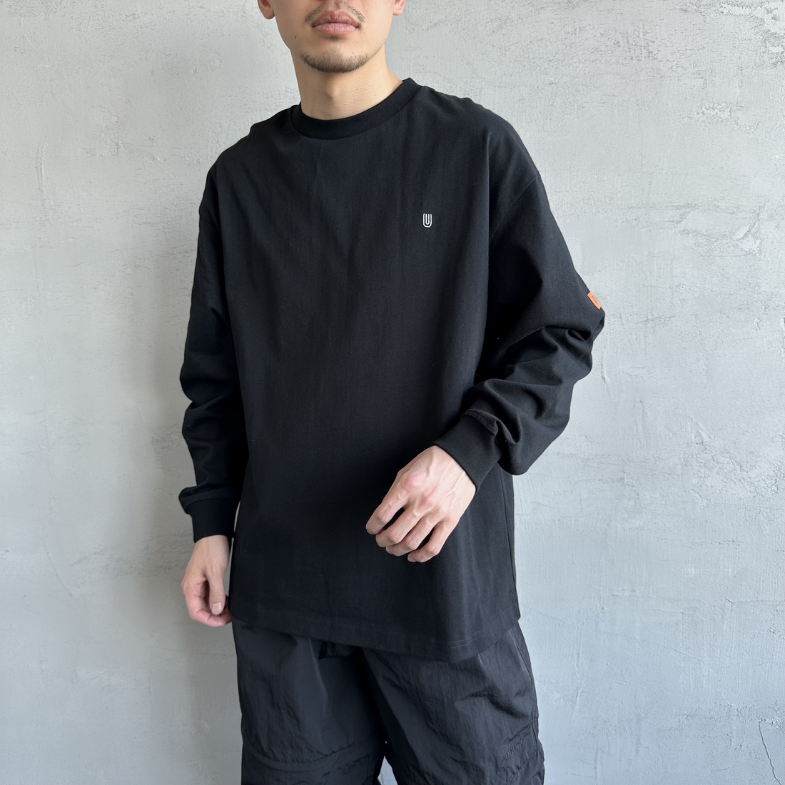 BLK/BLK&&モデル身長：168cm 着用サイズ：L&&