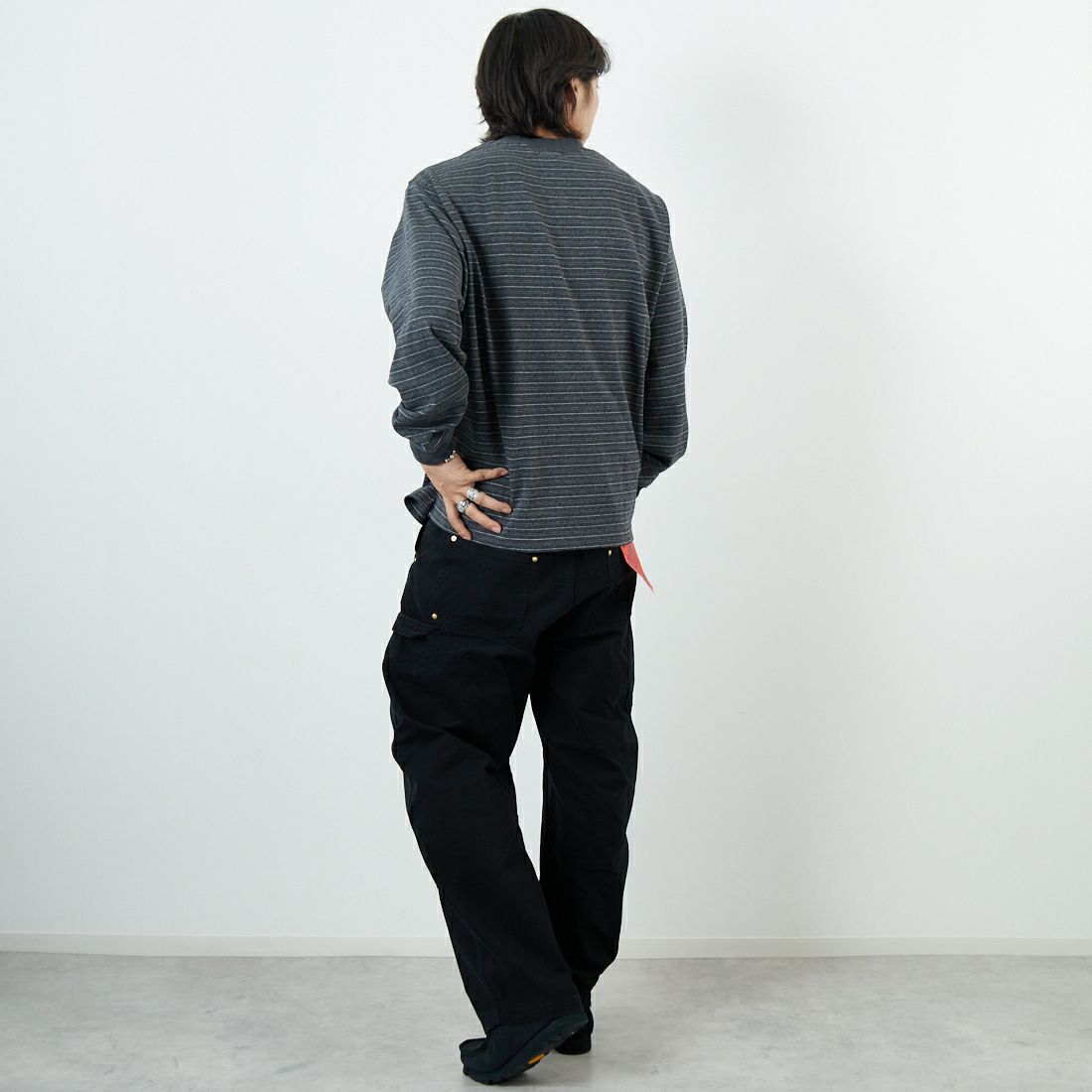 L.L.BEAN [エルエルビーン] ユニオン ロングスリーブ ストライプTシャツ [5475-1033] 94 CHA/BLK
