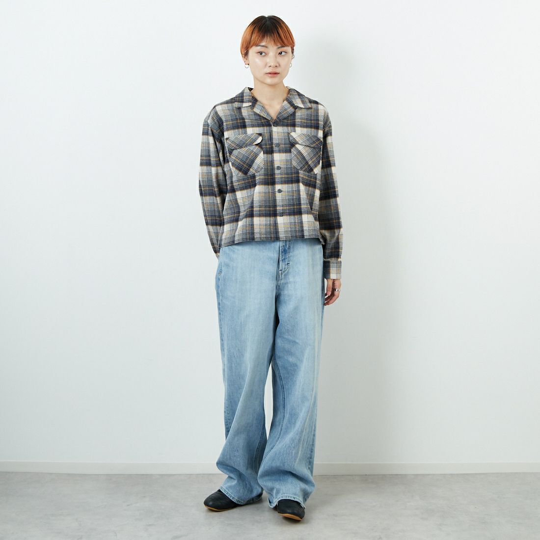 PENDLETON [ペンドルトン] オープンカラーシャツ [5475-1100] 28 OFF/MUS &&モデル身長：160cm 着用サイズ：S&&