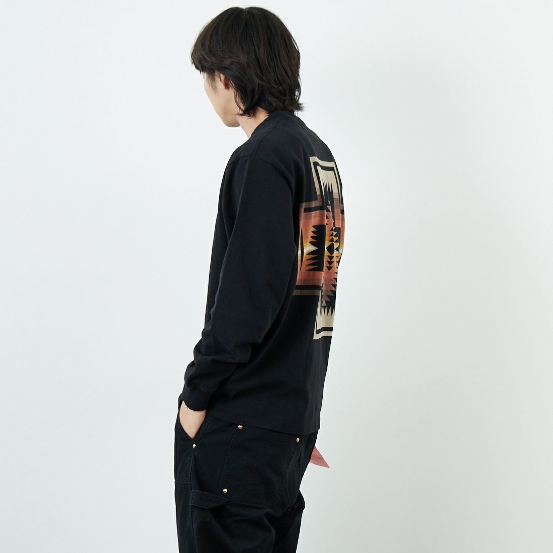 PENDLETON [ペンドルトン] バックプリント ロングスリーブTシャツ [5475-1015] 49 BLACK H