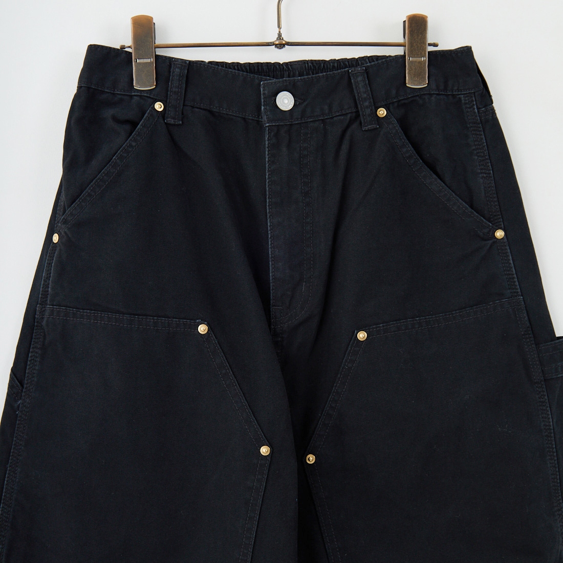 Jeans Factory Clothes [ジーンズファクトリークローズ] STANDARD ダブルニーダックカーブペインターパンツ [JFC-254-064] BLACK