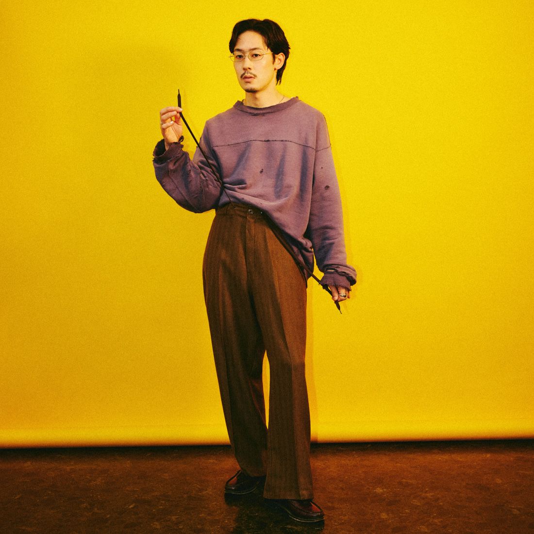 Dickies [ディッキーズ] 別注 ヘリンボーン グランパワークパンツ [253M401N01-JF] BROWN