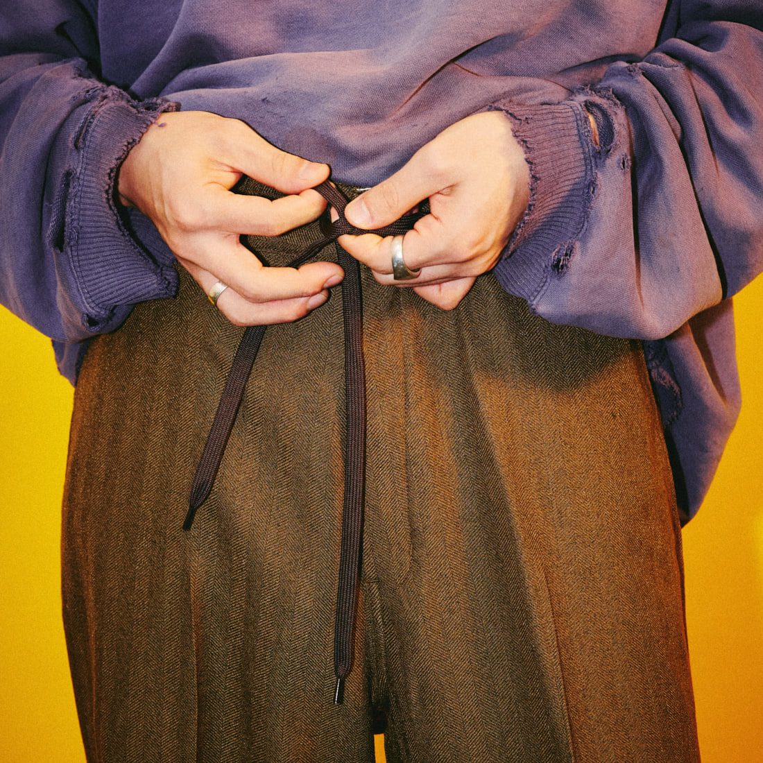 Dickies [ディッキーズ] 別注 ヘリンボーン グランパワークパンツ [253M401N01-JF] BROWN
