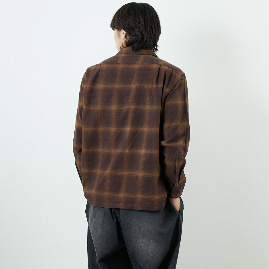 PENDLETON [ペンドルトン] オープンカラーシャツ [5475-1000] 13 BRN/BEG &&モデル身長：179cm 着用サイズ：M&&