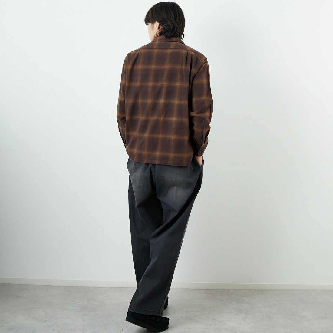 PENDLETON [ペンドルトン] オープンカラーシャツ [5475-1000] 13 BRN/BEG &&モデル身長：179cm 着用サイズ：M&&