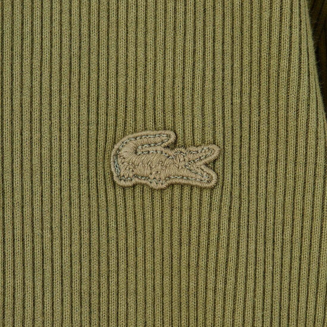 LACOSTE [ラコステ] リブジャージカーディガン [SF010] E9F OLIVE