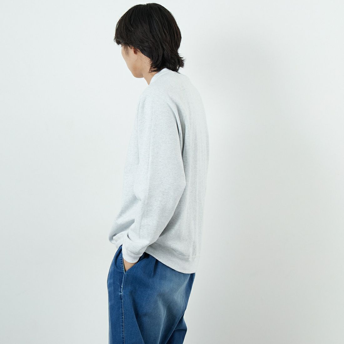 L.L.BEAN [エルエルビーン] PORTAGE クルーネックスウェット [5475-1034] 19 BIRCH &&モデル身長：179cm 着用サイズ：M&&