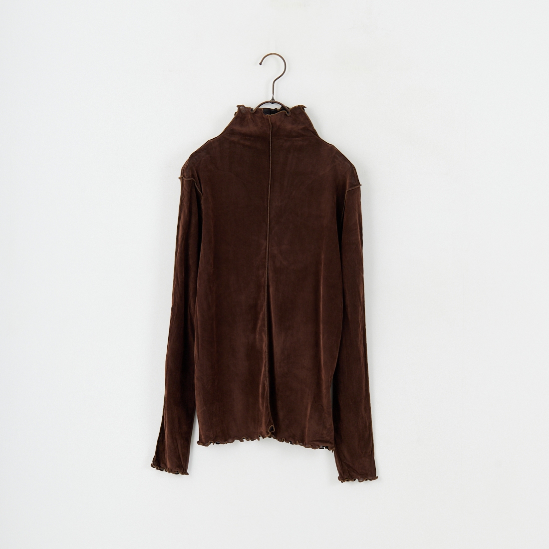 Jf Ready Made [ジェイエフレディメイド] フロッキーベロアボトルネックTシャツ [3105104] 701 ﾌﾞﾗｳﾝ