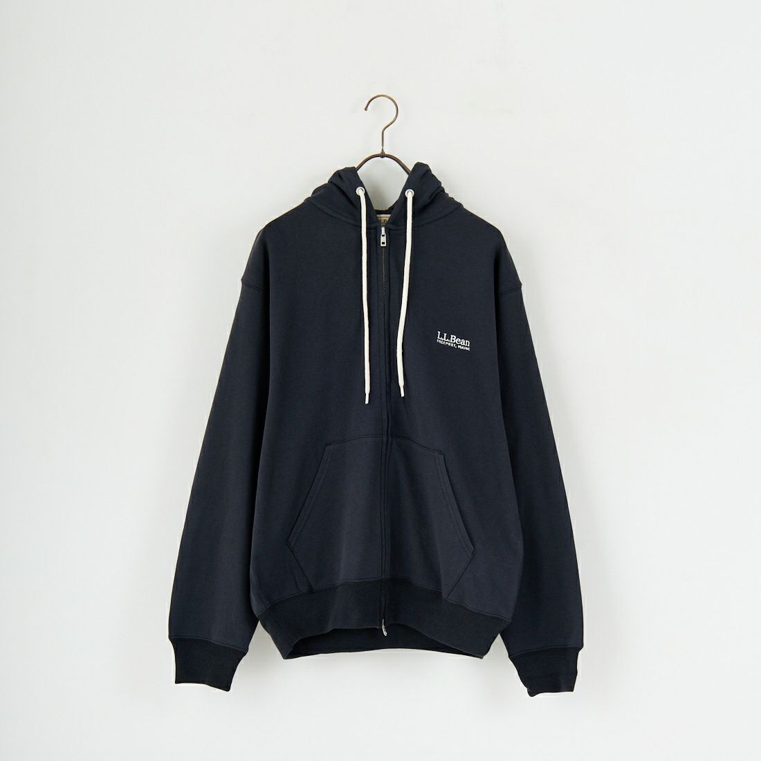 L.L.BEAN [エルエルビーン] PORTAGE フルジップフーデッドスウェット [5475-1035] 48 DK.CHAR
