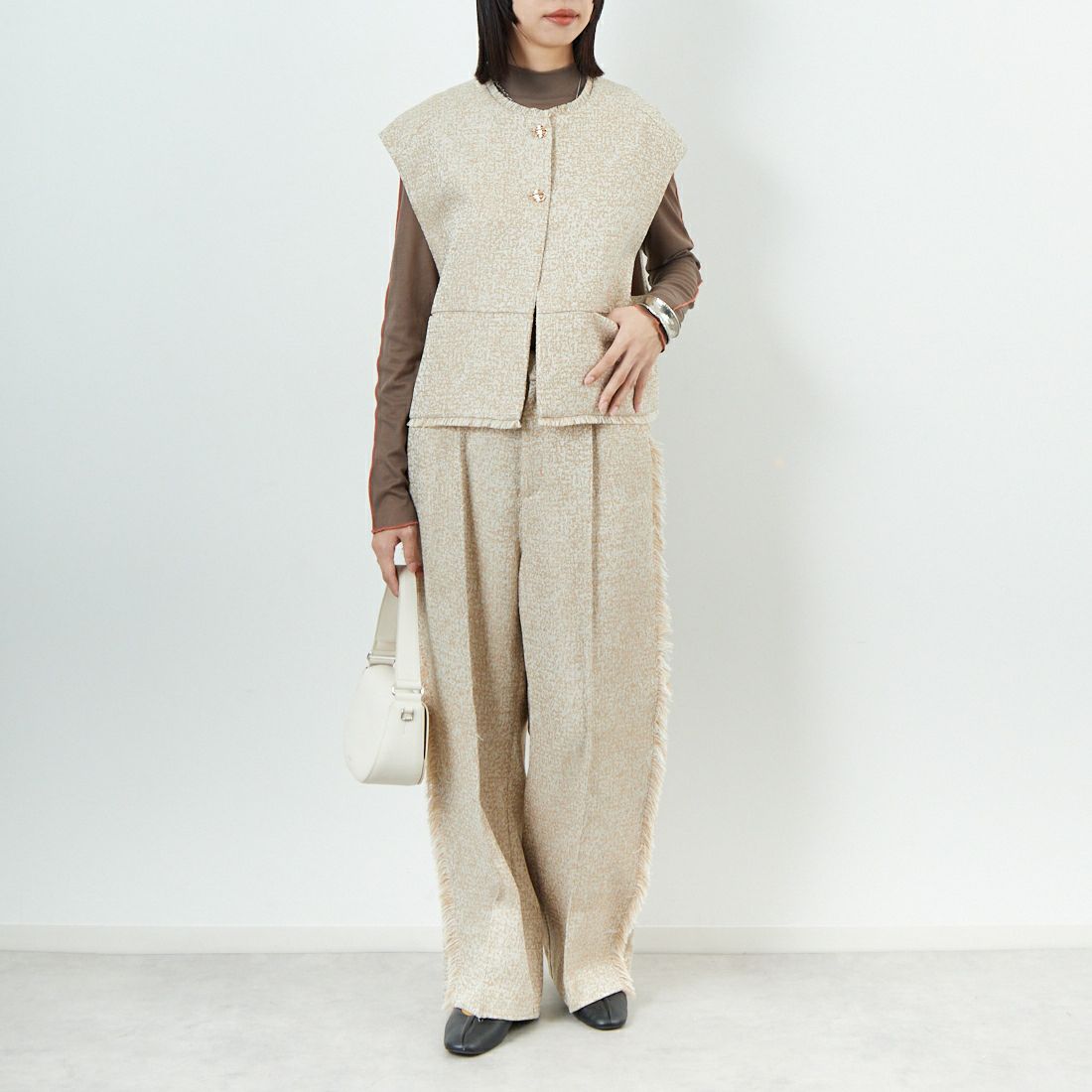 CHIGNON [シニヨン] ツイードショートベスト [4654-037MK]｜ジーンズ