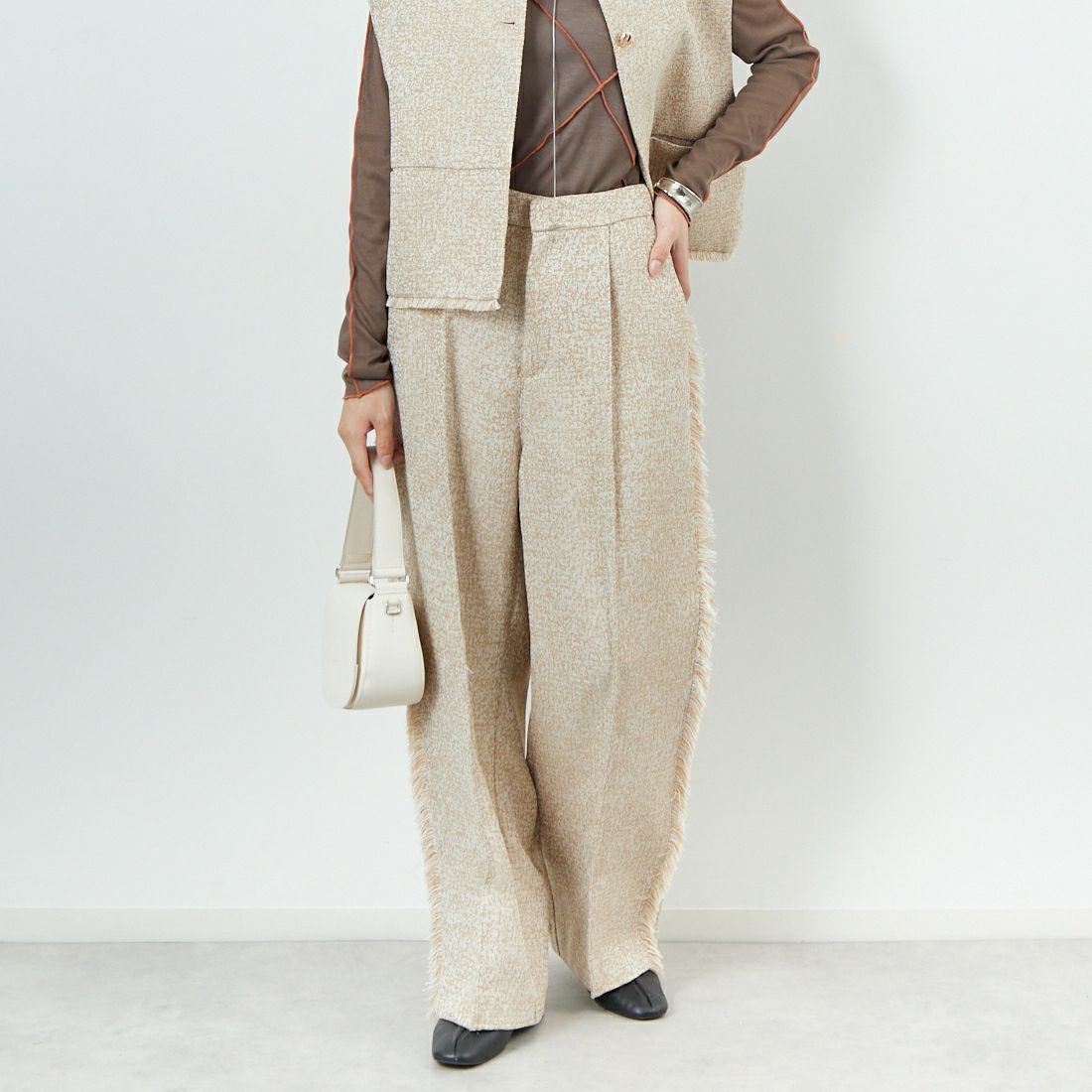 CHIGNON [シニヨン] ツイードフリンジパンツ [3654-038MK]｜ジーンズ