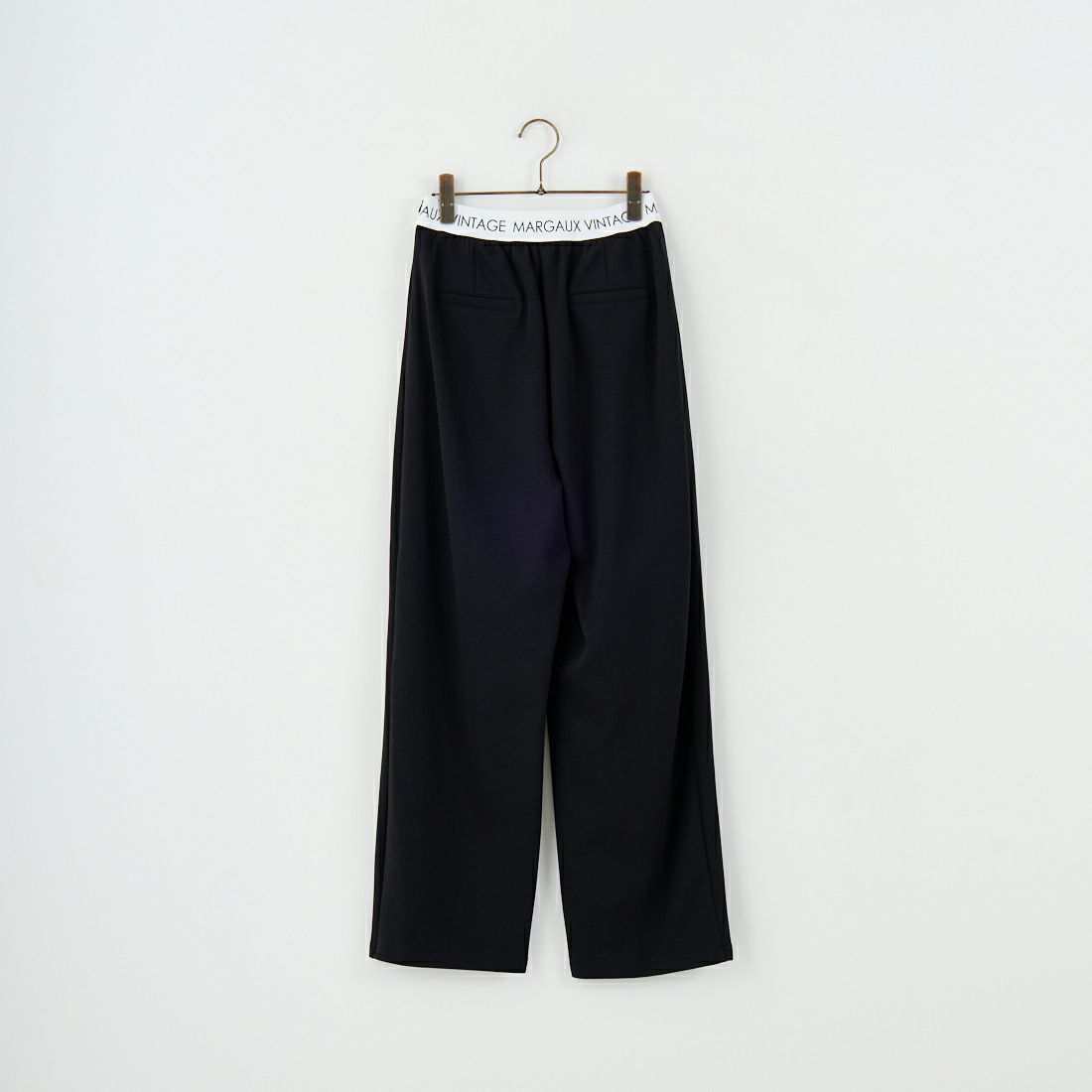 Margaux vintage [マルゴーヴィンテージ] ロゴウエストゴムタックパンツ [MG-PT-25084-A] BLACK