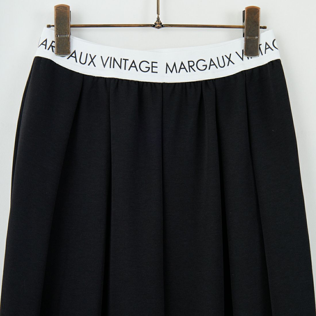 Margaux vintage [マルゴーヴィンテージ] ロゴウエストゴムタックパンツ [MG-PT-25084-A] BLACK