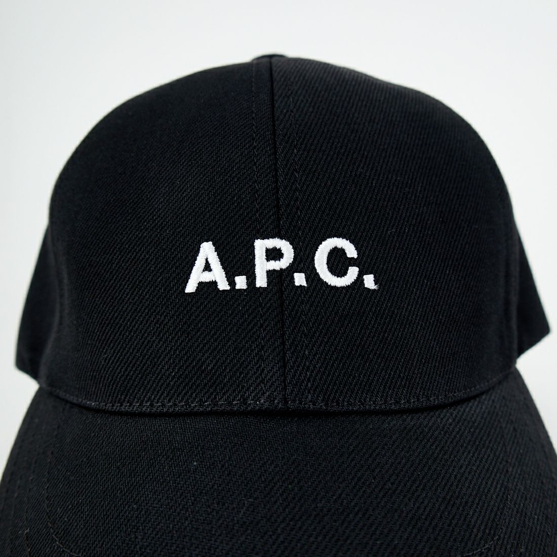 A.P.C. [アー・ペー・セー] ロゴ刺繍 ブラックデニムキャップ [CASQUETTE-CHARLIE] 99 NOIR