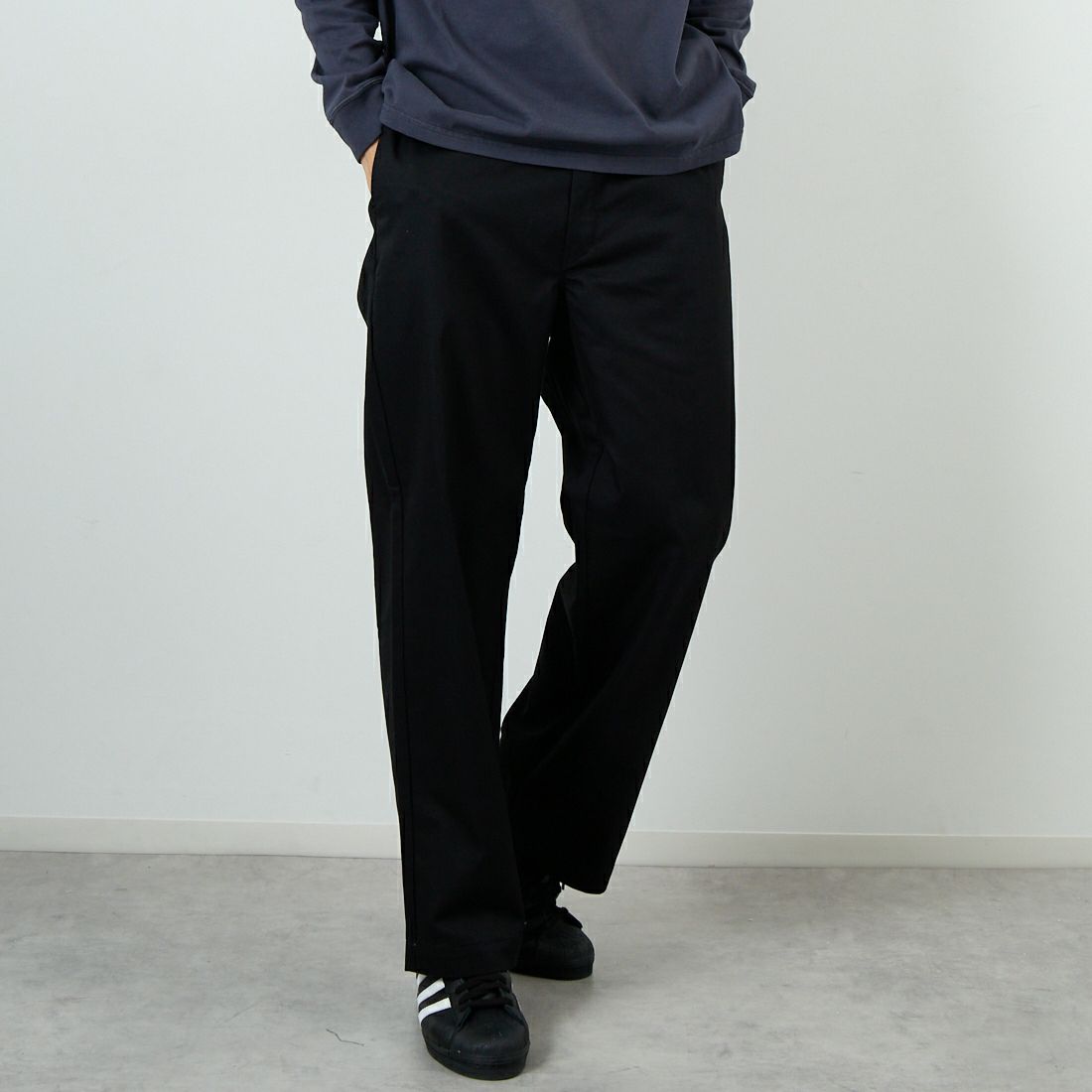 THE NORTH FACE PURPLE LABEL [ザ ノースフェイス パープルレーベル] クールマックス チノフィールドワークパンツ [N25FC033] K BLACK &&モデル身長：179cm 着用サイズ：32&&